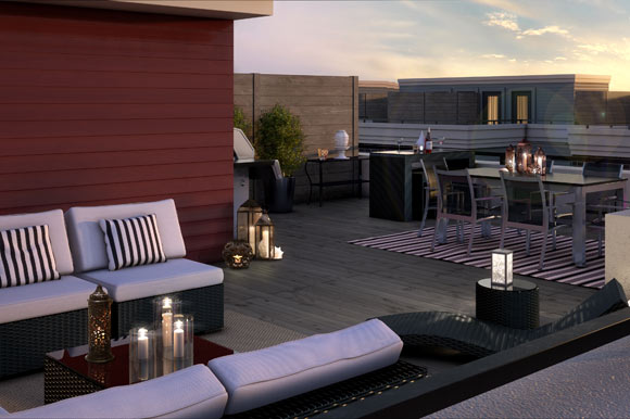 Terrace of the proposed Minto development in Long Branch