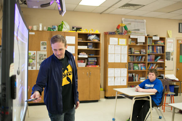 Nils Blondon, facilitator for Literacy through Hip Hop.