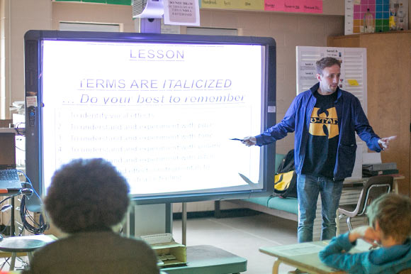 Nils Blondon, facilitator for Literacy through Hip Hop.