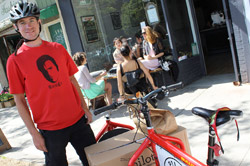 Bradley Wentworth of Red Riding Goods with his BULLITT cargo bike.