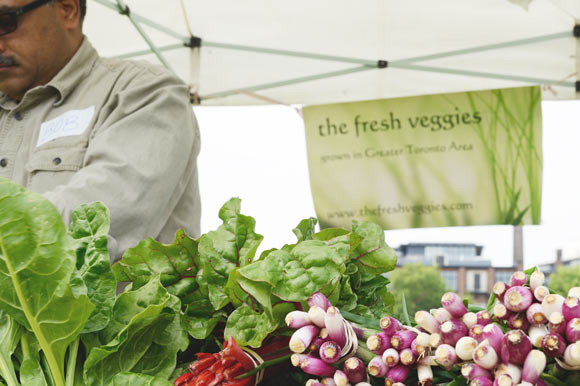 The Fresh Veggies stand at Sorauren Market.