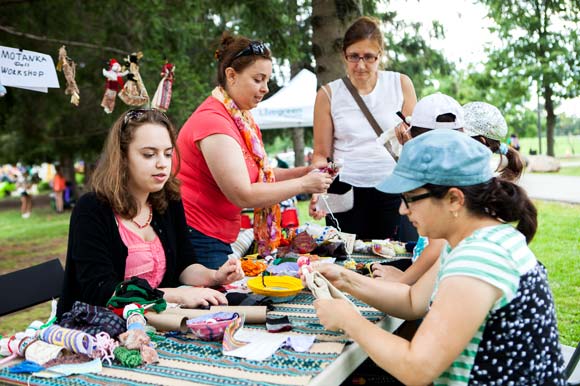 Community workshops at the Earl Bales Park Arts & Music Festival