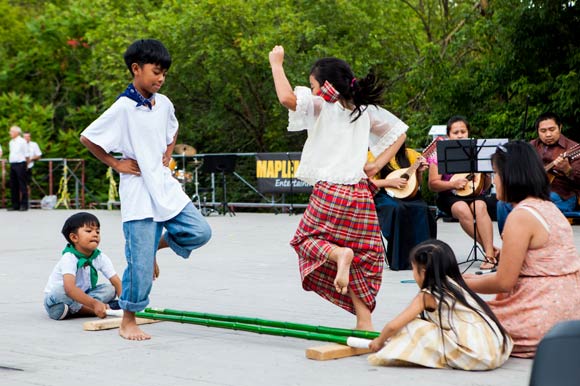 Philipino community dance performance at Earl Bales Park Arts & Music Festival.