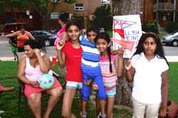 "P4K Obstacle Course" neighbourhood game in Parkdale.