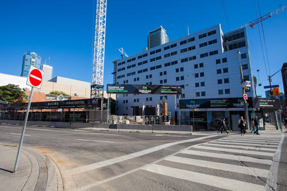 Formerly Tonic & System Soundbar, the corner of Peter & Richmond being developed into condos.