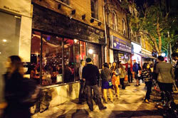 Nightlife in Parkdale.