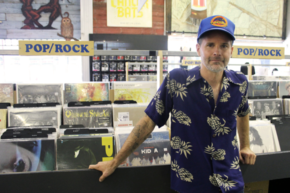 Jeffrey Barber stands amidst the vinyl as Sonic Boom prepares to move