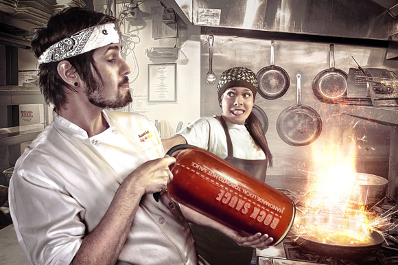 Chef Shawn Rock's hot sauce heats the place up