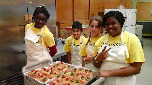 Rockcliffe Middle School's Junior Chefs and their sandwich creations.
