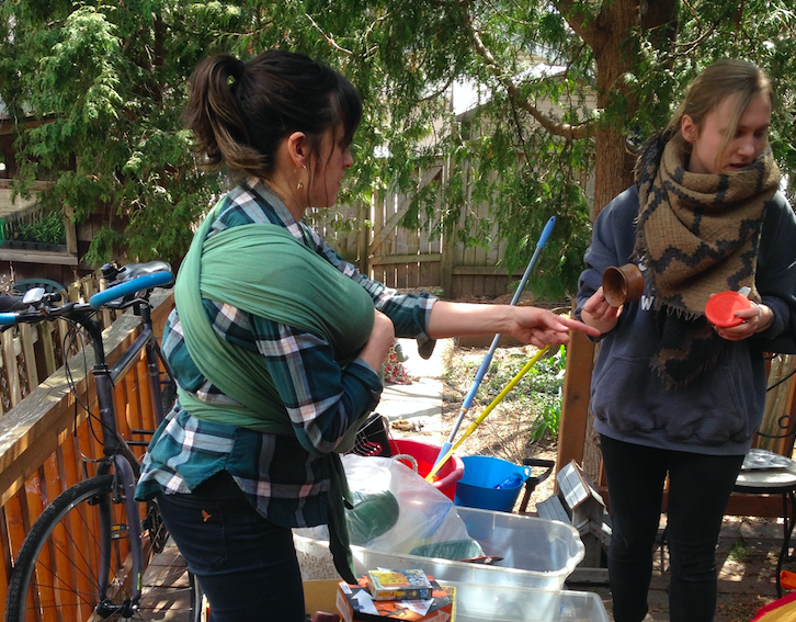 Neighbours in Ward 21 trade household goods during Second Hand Sunday