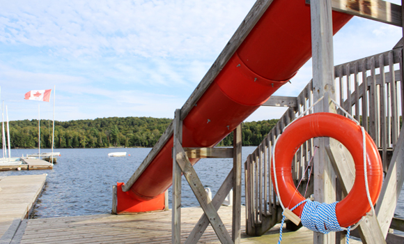 The view from the slide at Camp Timberlane