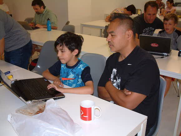 Father�s Day at Ladies Learning Code, where parents got a chance to learn more about STEM with their children.
