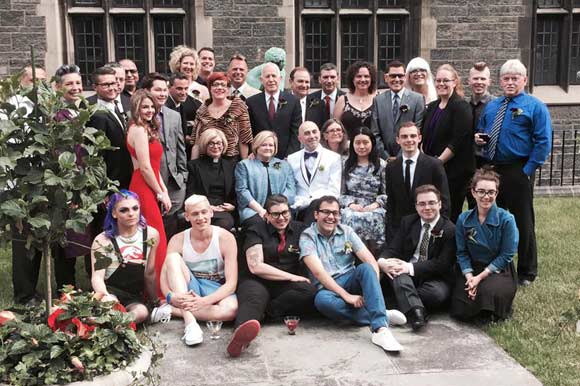 The 2015 Inspire Awards nominees gather outside Hart House.