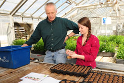 Dr. Michael Brownbridge, Vineland research director with research technician Gillian Limebeer.