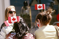 Canada Day flag fashion.