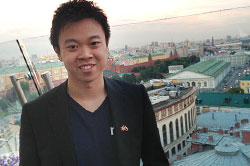 Donny Ouyang in Russia for the Young Entrepreneur's Alliance Summit.