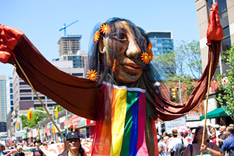 Cultures coming together for Pride Toronto.