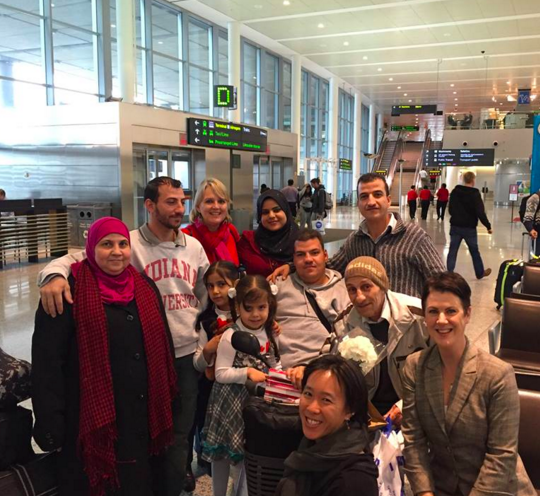 The Ripple Refugee Project meets the Abdullah Family at the airport